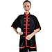 ZooBoo Unisex Cotton Blend Short Sleeves Tai Chi Suit Morning Exercise Uniform Kung Fu Clothing