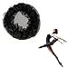 8Pcs Reusable Bun Hair Nets Elastic Flower Edge Hairnet for Ballet Bun Cover Dance Skating Gymnastics Performance Dancers Hair Accessories, Black