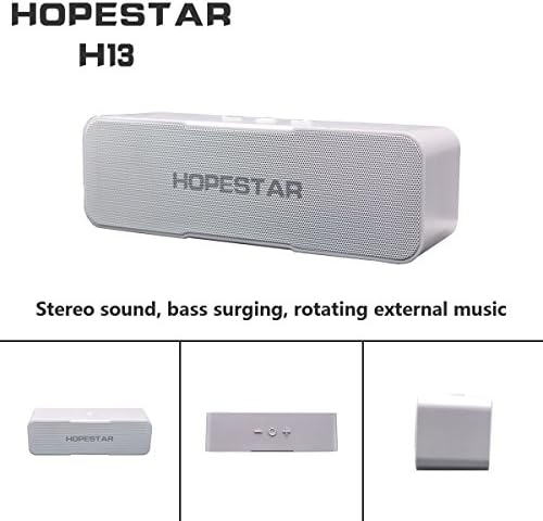 H13 3D Stereo Mini Portable Wireless Bluetooth Speaker with Android TV TF Card play USB support FM(WHITE)