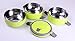 KnGLuv Stainless Steel Food Storage Container - Food Saver 3 Stack-able Round Bowls - Lunch Box with Lid Carry Handle In Lime Green