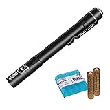 Nitecore MT06MD 180 Lumen Nichia LED Medical Penlight Flashlight For Doctors, Nurses and EMTs w/ 2x AAA Batteries & Lumen Tactical Battery Organizer (Pupil Gauge Option Available)