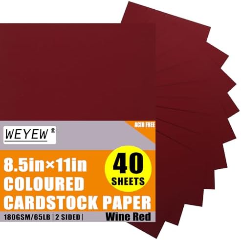 Burgundy Scrapbook Paper: Maroon Themed Scrapbook Paper | 8.5