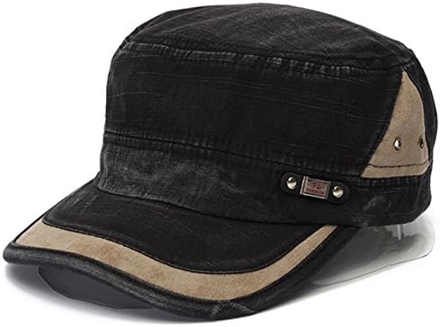 Katherine Classic Army Plain Hat Cadet Military Baseball Cap Adjustable Black