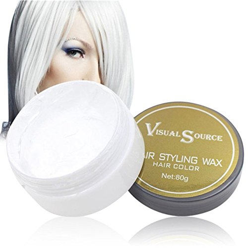 White 80g Hair Dye Wax Hair Color One Time Molding Paste Silver