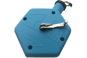 Zimpty ZY500 100-Foot Chalk Line Reel, 1.5mm String (Blue) for Measuring and Layout