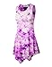 Lock and Love LL WT1065 Womens Sleeveless Tie-Dye Tunic Tank Top XL White_Purple