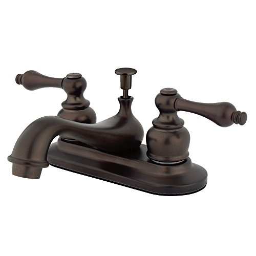 Kingston Brass KB605AL+ Restoration 4-Inch Centerset Lavatory Faucet with Metal…