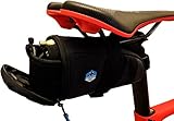 Bike Saddle Bag | GRIPSACK by Freedom Bike | Secure Three Point Strap Attachment | Pull Out Drawer for Quick Easy Access (Black)