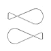 Houseables Ceiling Hook Clips, 100 Pack, 2.5