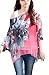 iNewbetter Womens Floral Print Batwing Sleeve Boho Blouse Chiffon Poncho Summer Tunic Tops PP-376