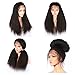 360 Lace Frontal Wigs Italian Yaki Human Hair Wigs for Black Women with Baby Hair 150% Density Pre Plucked Kinky Straight Lace Wigs Natural Color 18inch