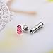 HooAMI Silver Pink only Love Perfume Bottle Cremation Urn Necklace