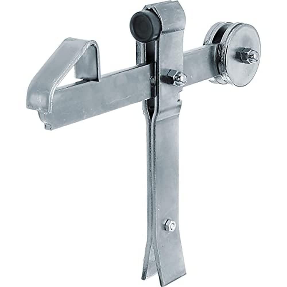 Gate Lock with Rocker to Set in Concrete Adjustable 300 x 240 mm Oberflaeche: galvanisch Gelb verzinkt