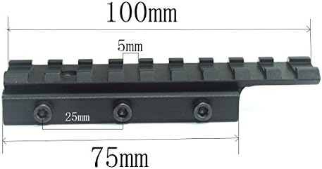 Tacksport Dovetail to Weaver Ar Flat Top 0.5inch Riser Rail 3/8" to 7/8" Converter Adapter 11mm to 20mm