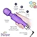 Wand Massager Vibration Wireless Waterproof Portable Rechargeable Massager, 8 Kinds of Powerful Frequency 20 Modes, Muscle Relaxation Body Treatment（Purple）
