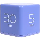 mooas Cube Timer, Flip, Block, Productivity, Time Management (Violet) | 5/10/20/30 Min Countdown Timer, Battery Operated, 2-Level Alarm Vol, Easy to Use, ADHD, Exercise, Study, Cooking