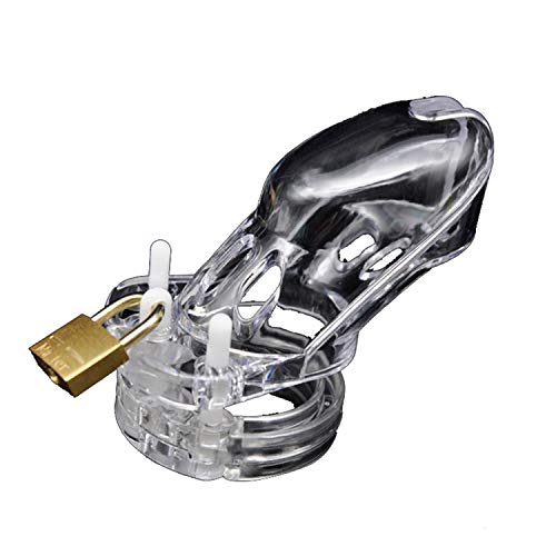 SCGOLD Dramatic 4 CB3000 Chastity for Men Male Device Penis Sleeve Belt Lock Cage Sex Toy Products Adult Game Plastic Clear