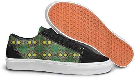 YCFTA Green Snake Skin Man Casual Sneakers Shoes Skateboard Classic New Original