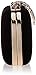 BMC Womens Elegant Rhinestone Peacock Clasp Velvet Cocktail Evening Handbag (black)