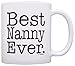 ThisWear Mother's Day Gift for Grandma Best Nanny Ever Gift 11oz Ceramic Coffee Mug with Handle