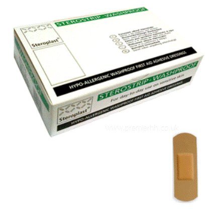 Sterostrip Hypo-allergenic Plasters - 7.5cm x 2.5cm (x100)