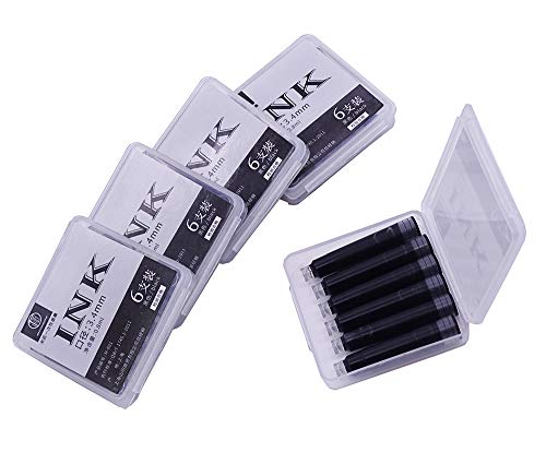 30 PCS Moonman Wancai Fountain Pen Black Ink Refill Cartridges