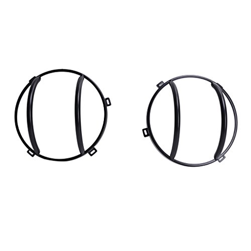 Jade 2pcs Black Headlight Guards For Jeep Wrangler JK Car Vehicle Parts Accessory 2007-2016 - Thumbnail 2