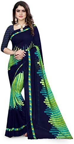 Rasikaa Fashion Women's Georgette Saree With Blouse