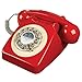 Wild Wood 746 Phone, Retro Design, Red