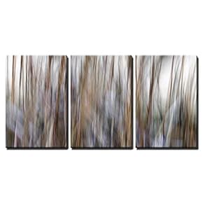 3 Piece Canvas Wall Art - Background. Abstraction. Blurred Lines. Vertical Panning.Toning. - Modern Home Art Stretched and Framed Ready to Hang - 16"x24"x3 Panels