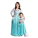 Butterfly Craze Children’s Snow Princess Costume Dress – Ice Queen Dress Up, Includes Gloves, Tiara, Blonde Braid & a Snowflake Wand, Perfect for Pretend Play, Dress-up & Birthday Parties, XS 2yrs