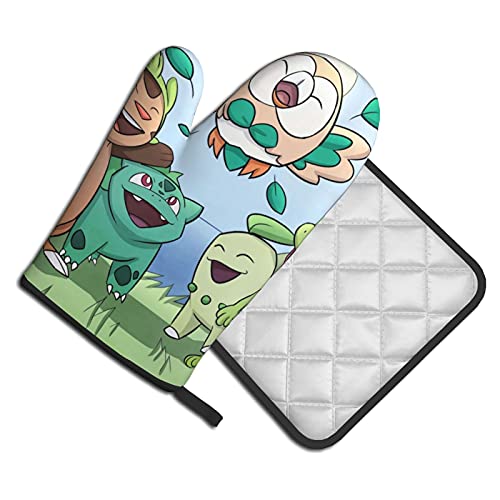 Xiaoxian Pokemon 9 Hittebestendige keukenovenhandschoenen, ovenhandschoenen en potdekselhandschoenen, veilig om te koken… - Image 3