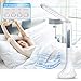 GREEMPIRE Desk Lamp Eye-Caring LED Desk Lamp Dimmable Desk Lamps Built-in LCD Display Temperature, Clock, Calendar, 4000K Touch Control for Bedside Table, Bedroom