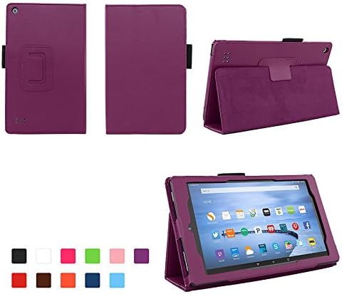 Case for All-New Fire 7 2017 - Premium Folio Case for All-New Fire 7 Tablet with Alexa 7th Generation - (Dark Purple)