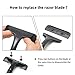 EASACE Back Shaver Back Hair Removal for Men, Back Groomer with Long Handle 21.5 Inch Adjustable, Curved DIY Body Shaver Painless Groomer with 3 Durable Refill Blade (Black)