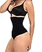 SAYFUT Women's Hi-waist Tummy Control Thong Panties Body Shaper Waist Trainer Black 1 US 10-16/Waist 30