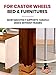 iPrimio V Shape Black Square Bed & Furniture Riser – 2 Inch Lift and Supports Over 8,000 Pounds – Anti Slip Grip to Castor Wheels - for Couch, Desk, Tables, Chairs-Floors, Stackableace (4, Brown)