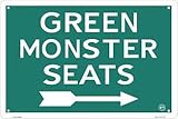 Boston Red Sox Fenway Park Green Monster Seats Retro Vintage Sports Tin Sign