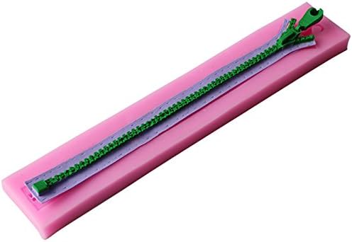 MoeMall Beads Chain Zipper Lace Cake Mold Silicone Fondant Cake Mould Home Baking Cake Decorating Tools (Zipper)