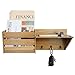ChasBete Rustic Key Holder for Wall Decorative, Mail Organizer Wall Mount Entryway Shelf with Hooks Wood Hanging Shelves, Dark Brown