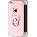 Cool Cute Rosegold iPhone 7 Case with Free Finger Ring Kickstand Heavy Duty Dual Layer Shockproof Bling Glitter 3d Clear Cell Phone Case for Teens Girls Women (IPHONE 7 ROSEGOLD)