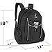 Laptop Backpack Waterproof Computer Backpacks Bag for Men College School Travel and Work Fit Laptops Up to 16” (Black)