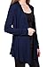 DRSKIN Women's Open - Front Long Sleeve Knit Cardigan (Cardigan Navy, XL)