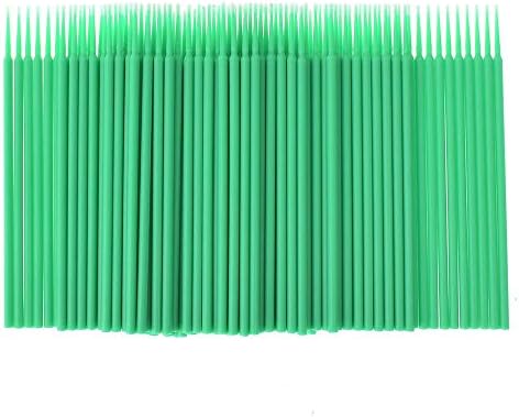 Macxy - 100pcs/lot Durable Micro Disposable Eyelash Extension Individual Applicators Mascara Brush For Women [ Green ]