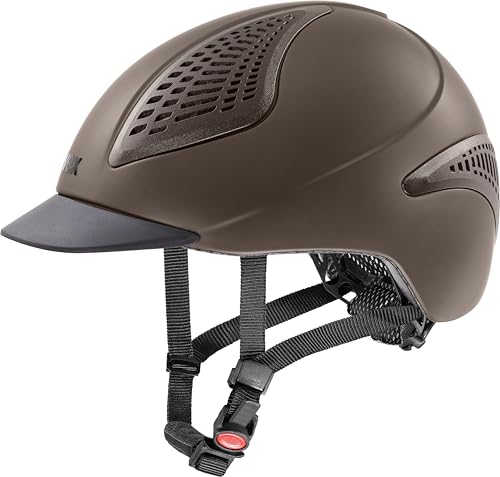 uvex Exxential III Reithelm – Sicherheit & Komfort – Leichtes Inmould-Design – Ponytail Cut – Mocca mat S-M