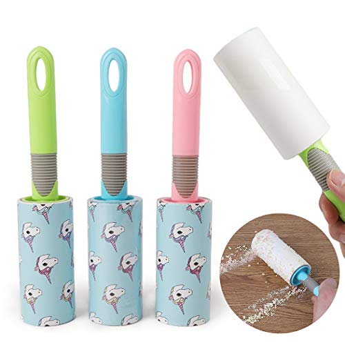 Legendog 3PCS Lint Rollers 40 Sheets Pet Hair Rollers Sticky Hair Rollers