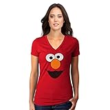 Sesame Street Elmo Face V-Neck Women's T-Shirt