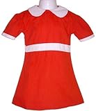 Bday Parties Little Orphan Annie Dress Costume Child, Medium 4-6 NIP, Red