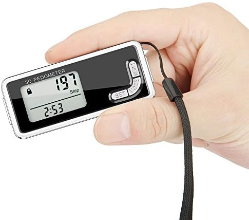 Pedometer, 3D Pedometer with Backlight Monitor and Neck Lanyard, Portable Sport Pedometer Digital Step Counter Fitness Activity Tracker Calorie Counter for Walking jogging Running by Bereezy