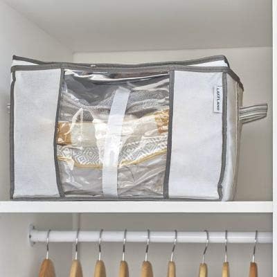 Lakeland Vacuum Clothes & Duvet Storage Tote Bag 38L Standard - Store Single Duvet & 2 Pillows, White - Image 4